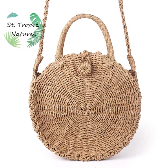 Straw Circle Tote